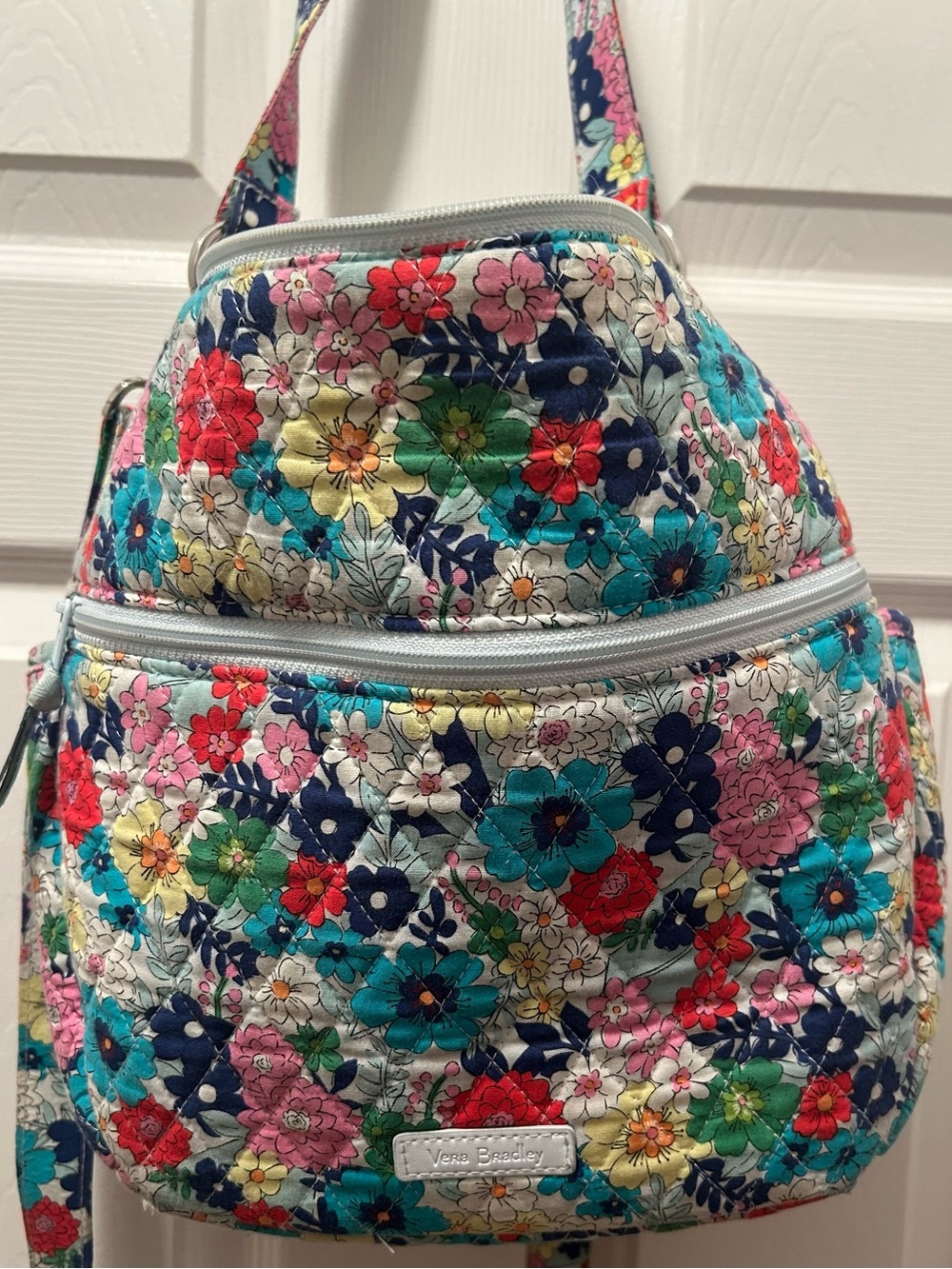 Vera Bradley Performance Twill Oversized Hobo Bag Immersed Blooms Floral